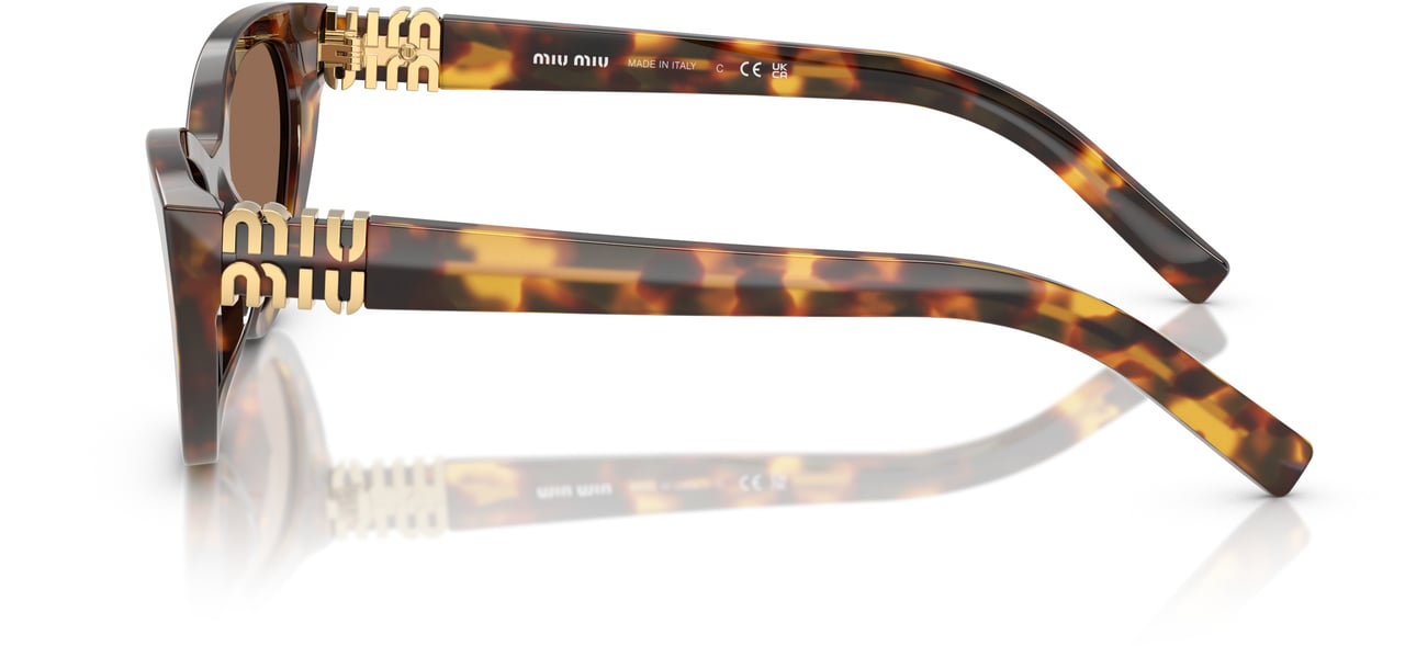 Miu Miu 0mu A04s Cat-Eye Tortoiseshell Sunglasses Bruin