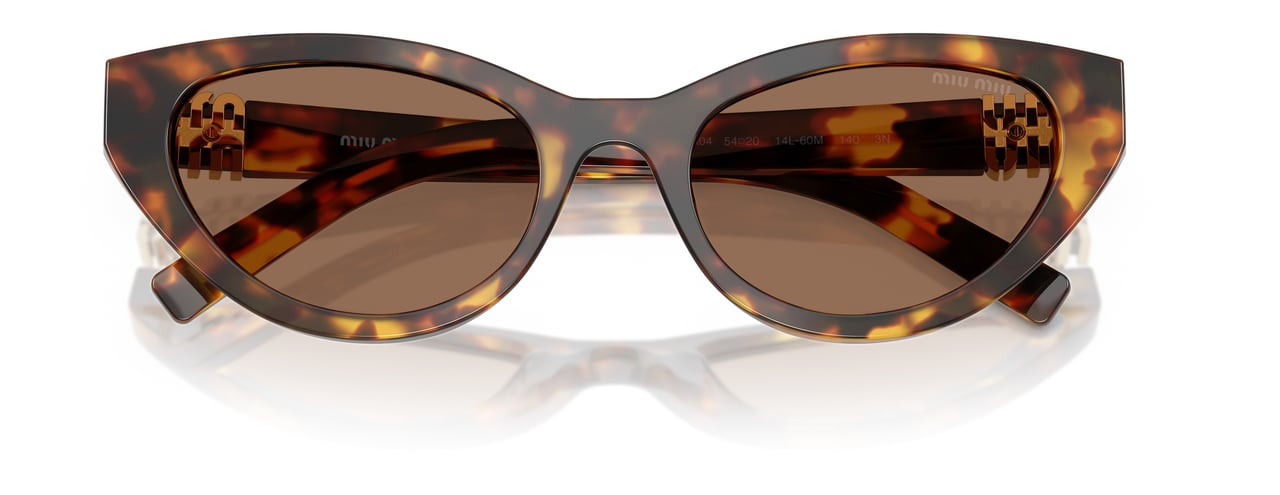 Miu Miu 0mu A04s Cat-Eye Tortoiseshell Sunglasses Bruin