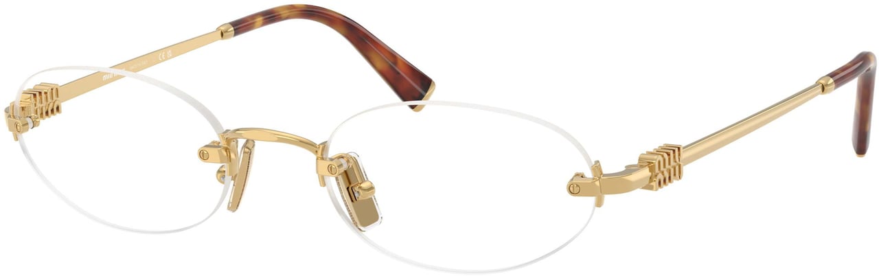 Miu Miu 0mu 53wv Rimless Oval Sunglasses Wit