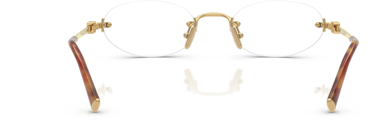 Miu Miu 0mu 53wv Rimless Oval Sunglasses Wit