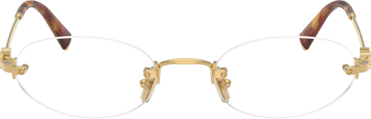 Miu Miu 0mu 53wv Rimless Oval Sunglasses Wit