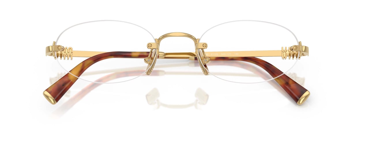 Miu Miu 0mu 53wv Rimless Oval Sunglasses Wit