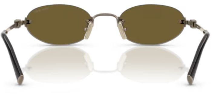 Miu Miu 0mu A54s Oval Lens Sunglasses Bruin