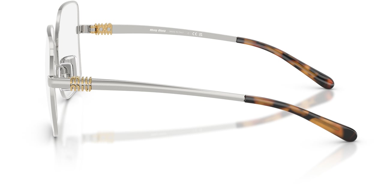 Miu Miu 0mu 51yv Square Metal Frame Eyeglasses Wit