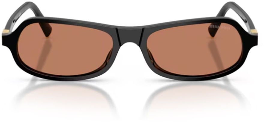 Miu Miu 0mu B10su Glossy Black Acetate Sunglasses Neutraal