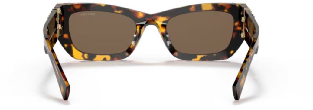 Miu Miu 0mu 09ws Rectangular Tortoiseshell Sunglasses Bruin