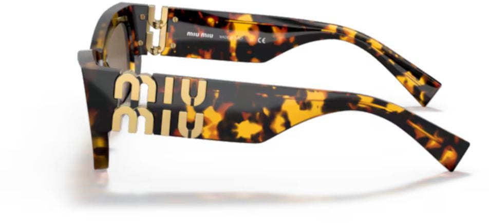 Miu Miu 0mu 09ws Rectangular Tortoiseshell Sunglasses Bruin
