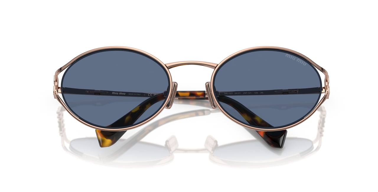 Miu Miu 0mu 52ys Oval Sunglasses Blauw