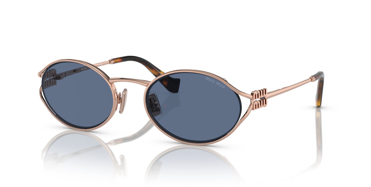 Miu Miu 0mu 52ys Oval Sunglasses Blauw