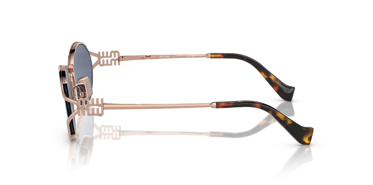 Miu Miu 0mu 52ys Oval Sunglasses Blauw