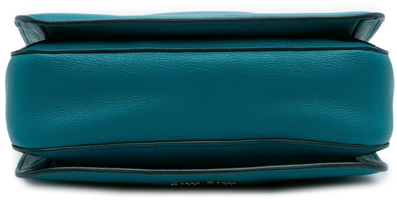 Miu Miu Goatskin Madras Satchel Blauw