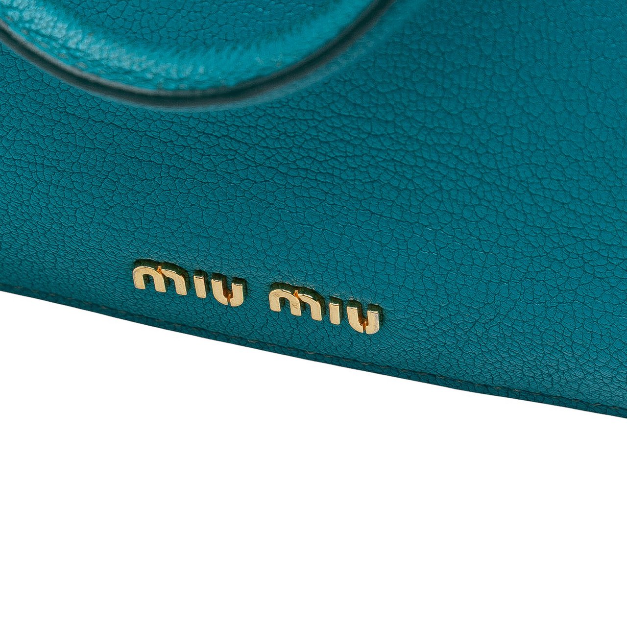 Miu Miu Goatskin Madras Satchel Blauw