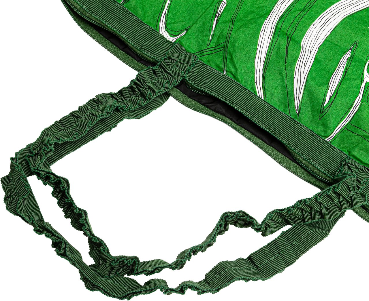 Miu Miu Canvas Printed Ivy Tote Groen