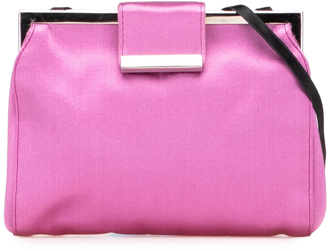 Miu Miu Satin Clasp Clutch on Strap Roze