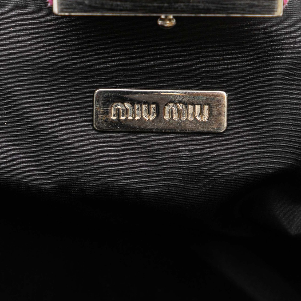 Miu Miu Satin Clasp Clutch on Strap Roze