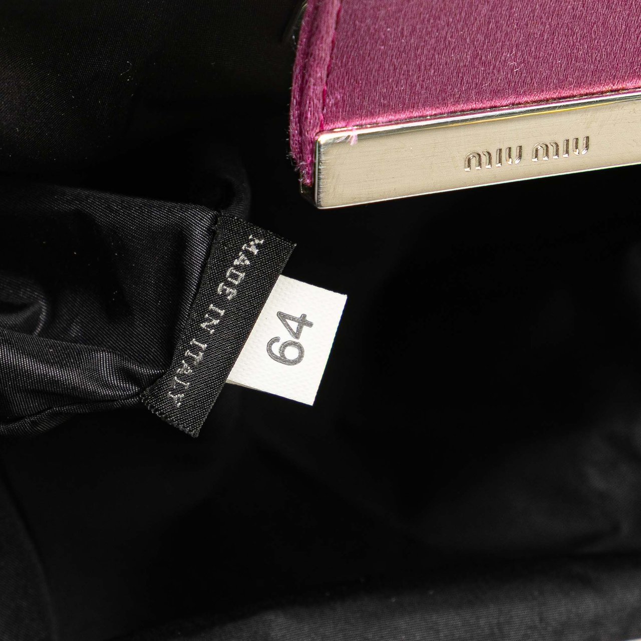 Miu Miu Satin Clasp Clutch on Strap Roze