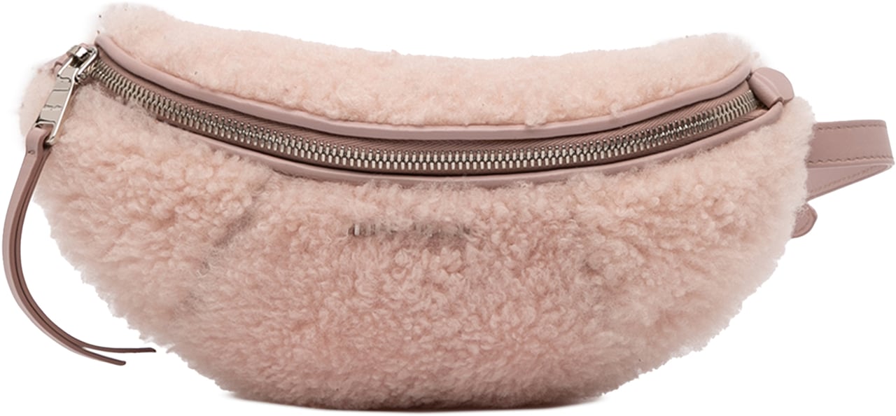 Miu Miu Shearling Convertible Belt Bag Roze