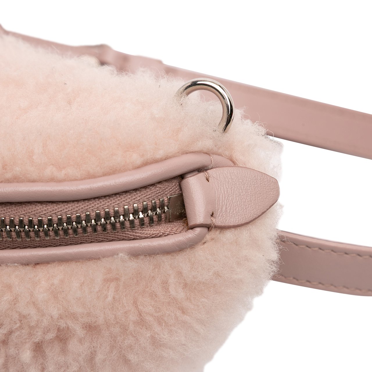Miu Miu Shearling Convertible Belt Bag Roze