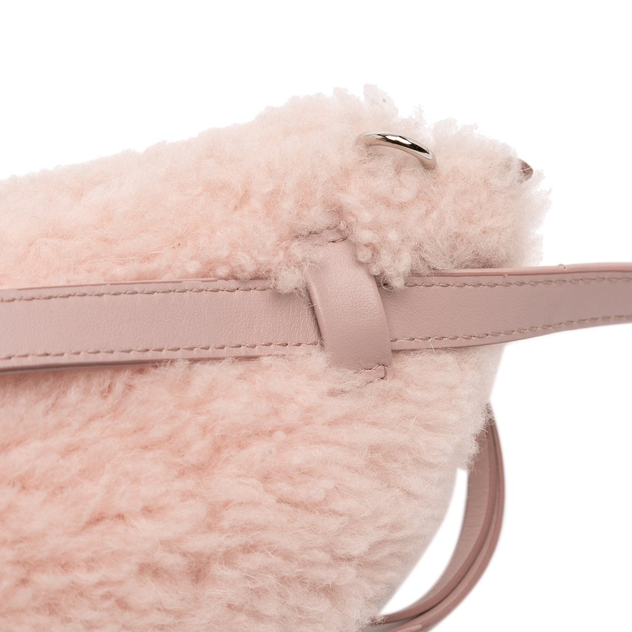 Miu Miu Shearling Convertible Belt Bag Roze