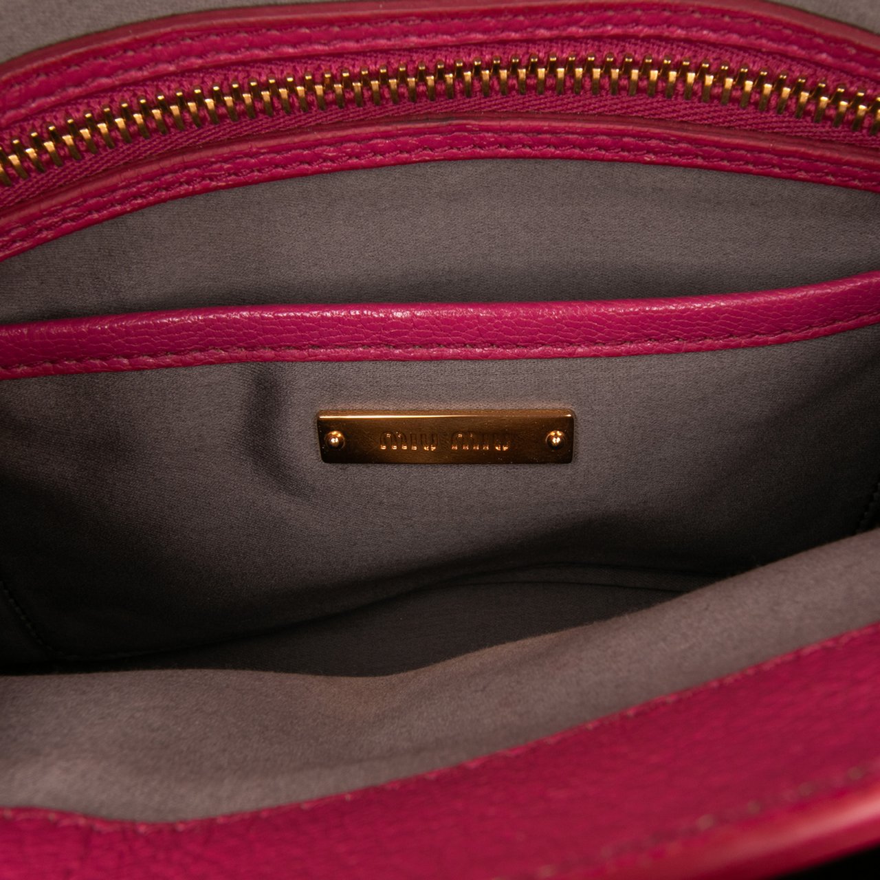 Miu Miu Goatskin Madras Satchel Roze
