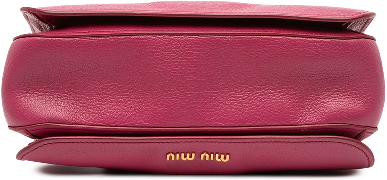 Miu Miu Goatskin Madras Satchel Roze