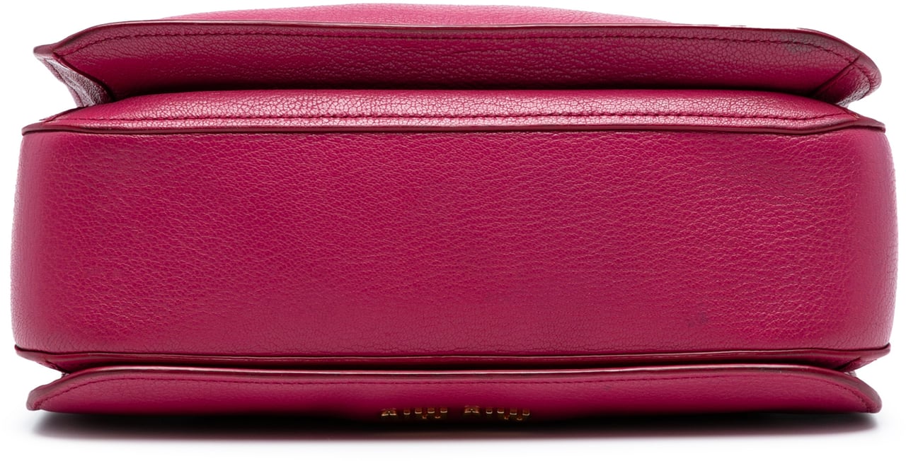 Miu Miu Goatskin Madras Satchel Roze