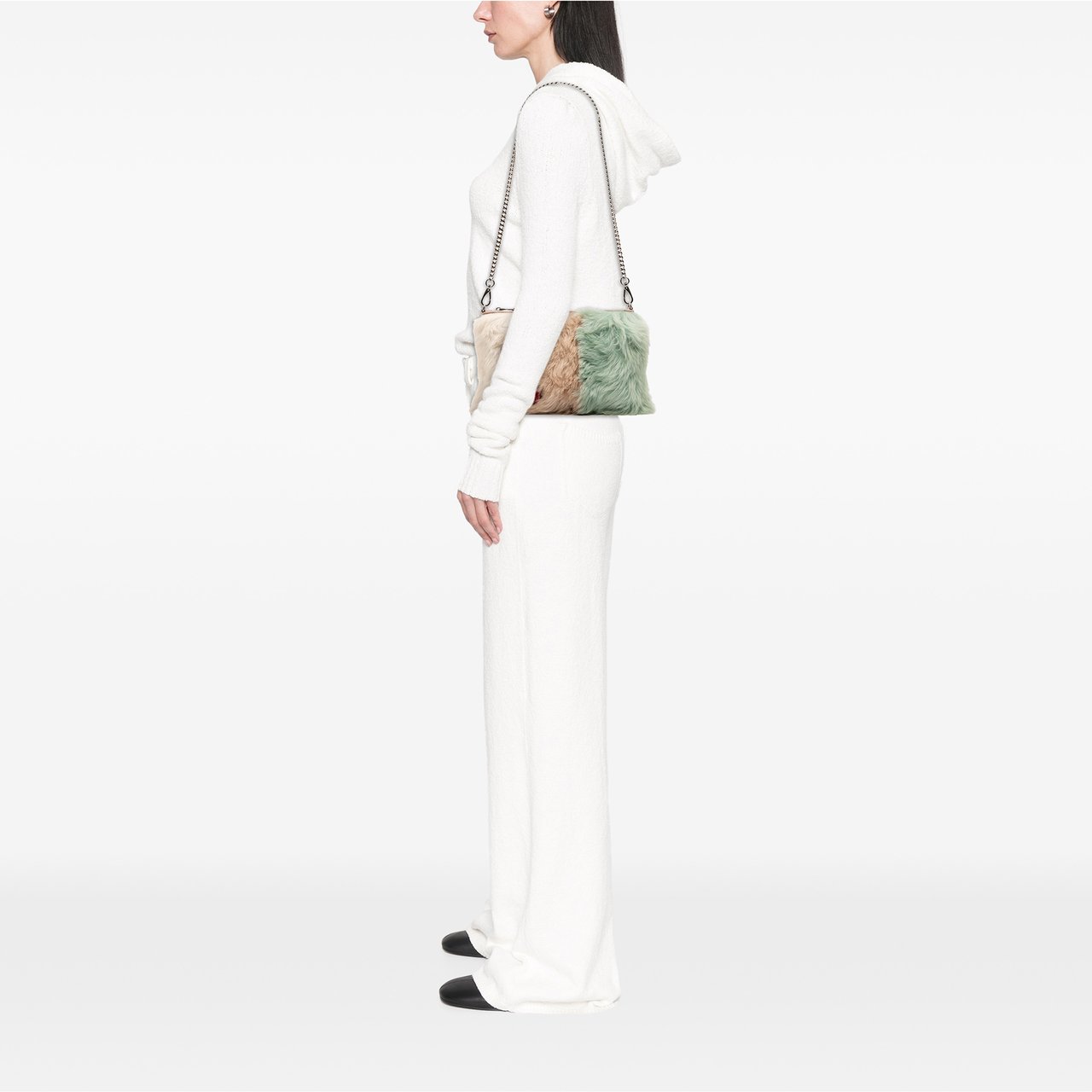 Miu Miu Fur Montone Stripe Crossbody Divers