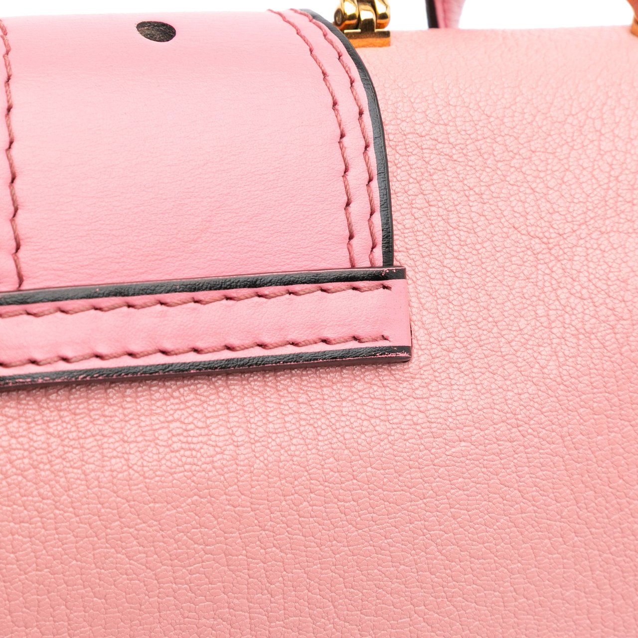 Miu Miu Goatskin Madras Soft Calf Crystal Embellished Crossbody Roze