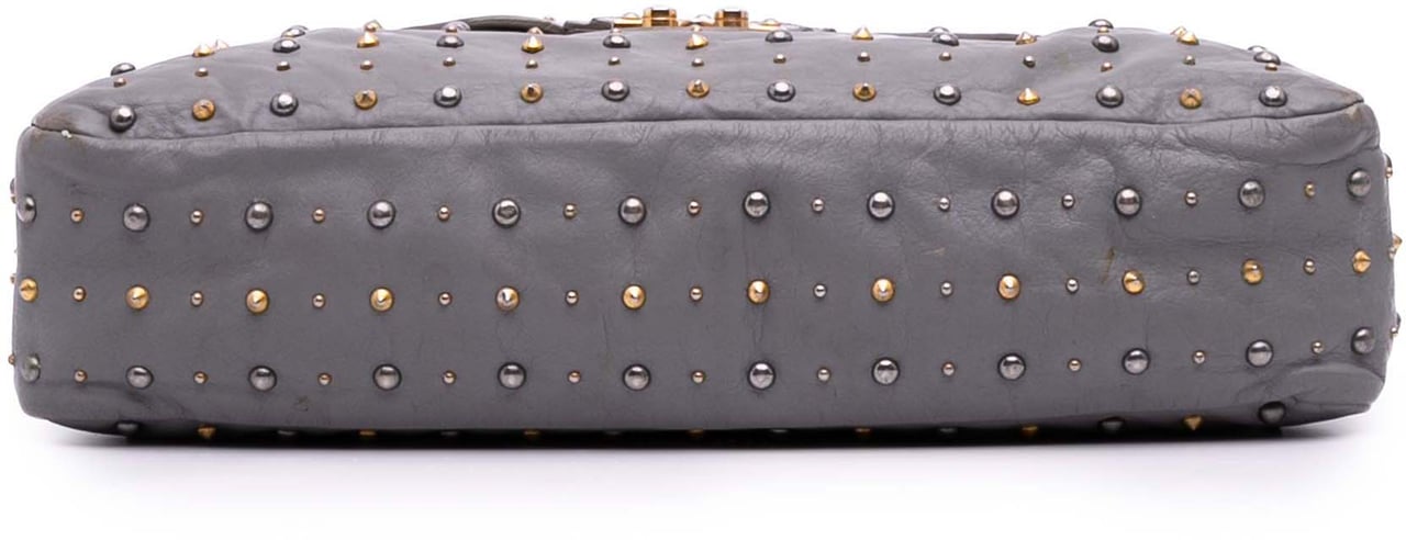 Miu Miu Studded Soft Calf Crossbody Grijs