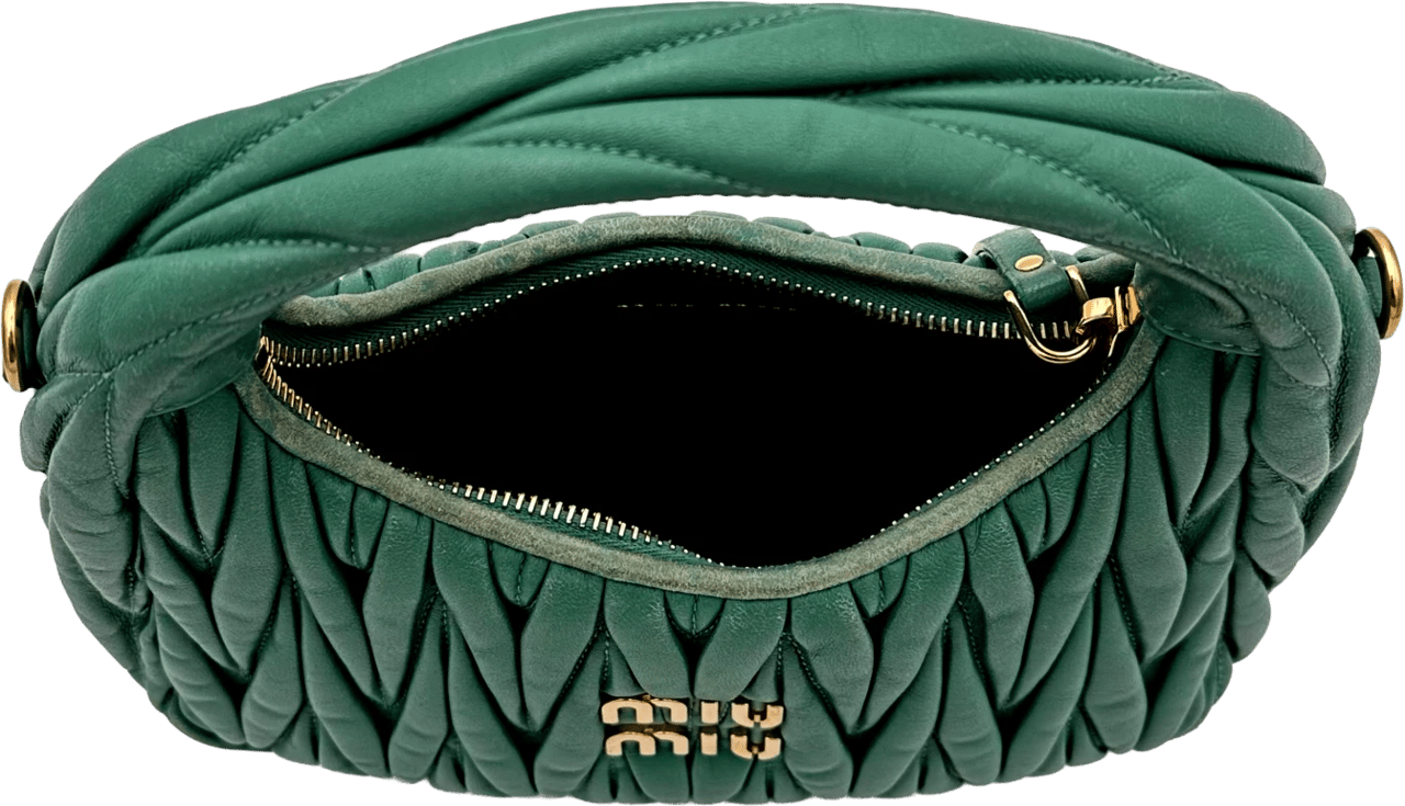 Miu Miu Miu Miu Small Wander - Green Groen