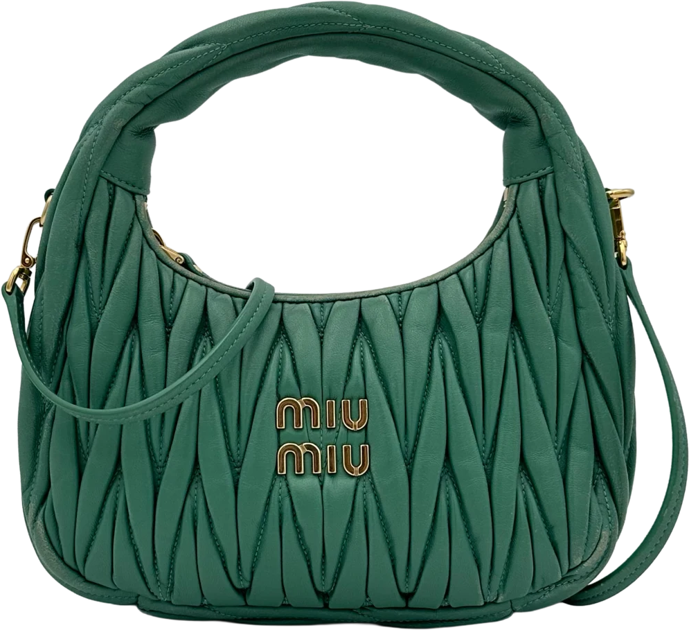 Miu Miu Miu Miu Small Wander - Green Groen