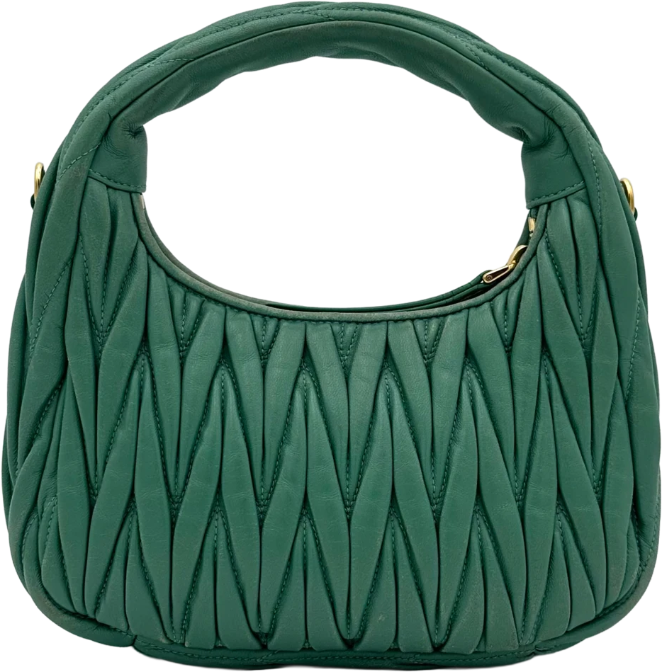Miu Miu Miu Miu Small Wander - Green Groen