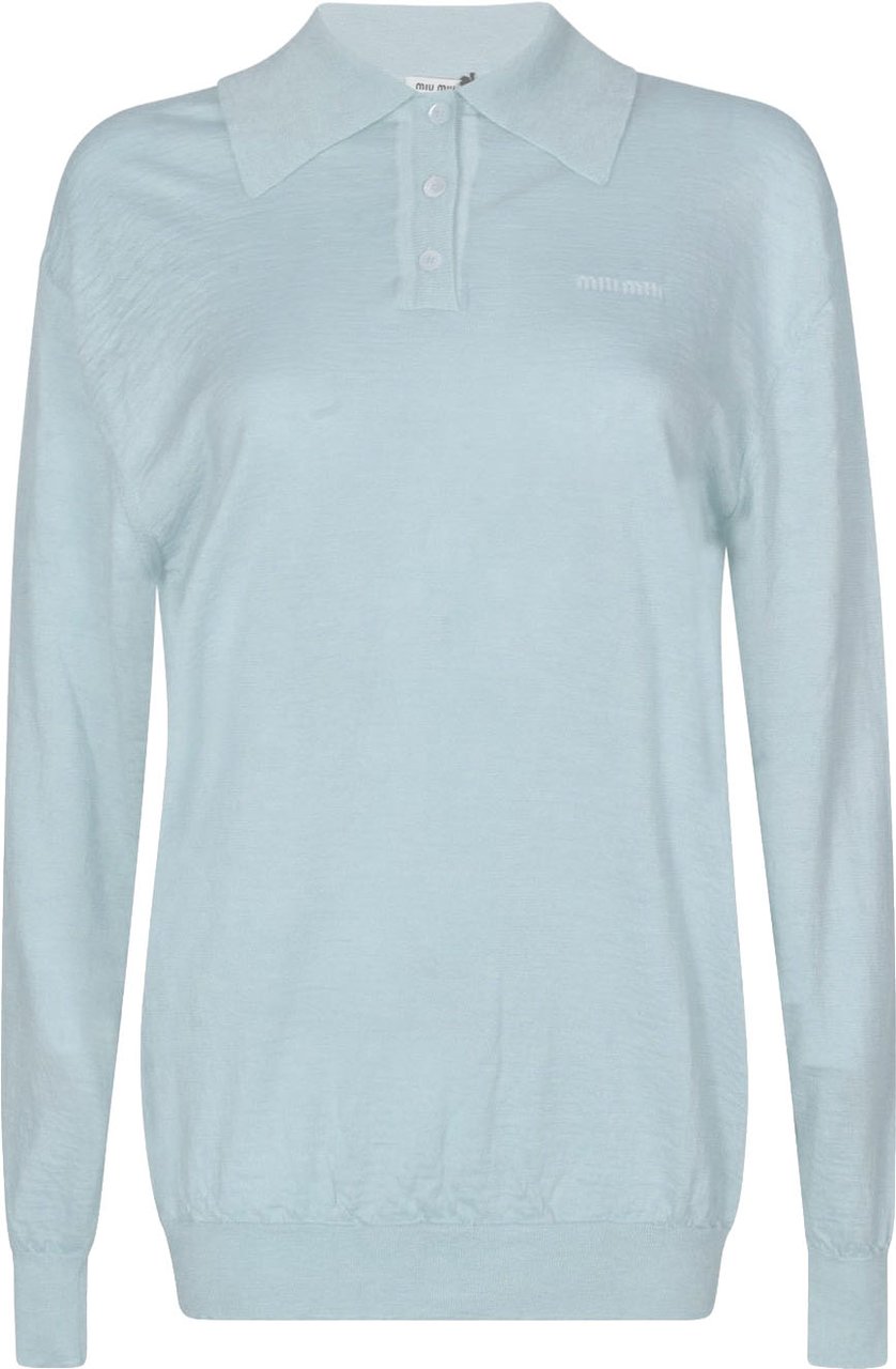 Miu Miu Miu Miu Cashmere Polo Blauw