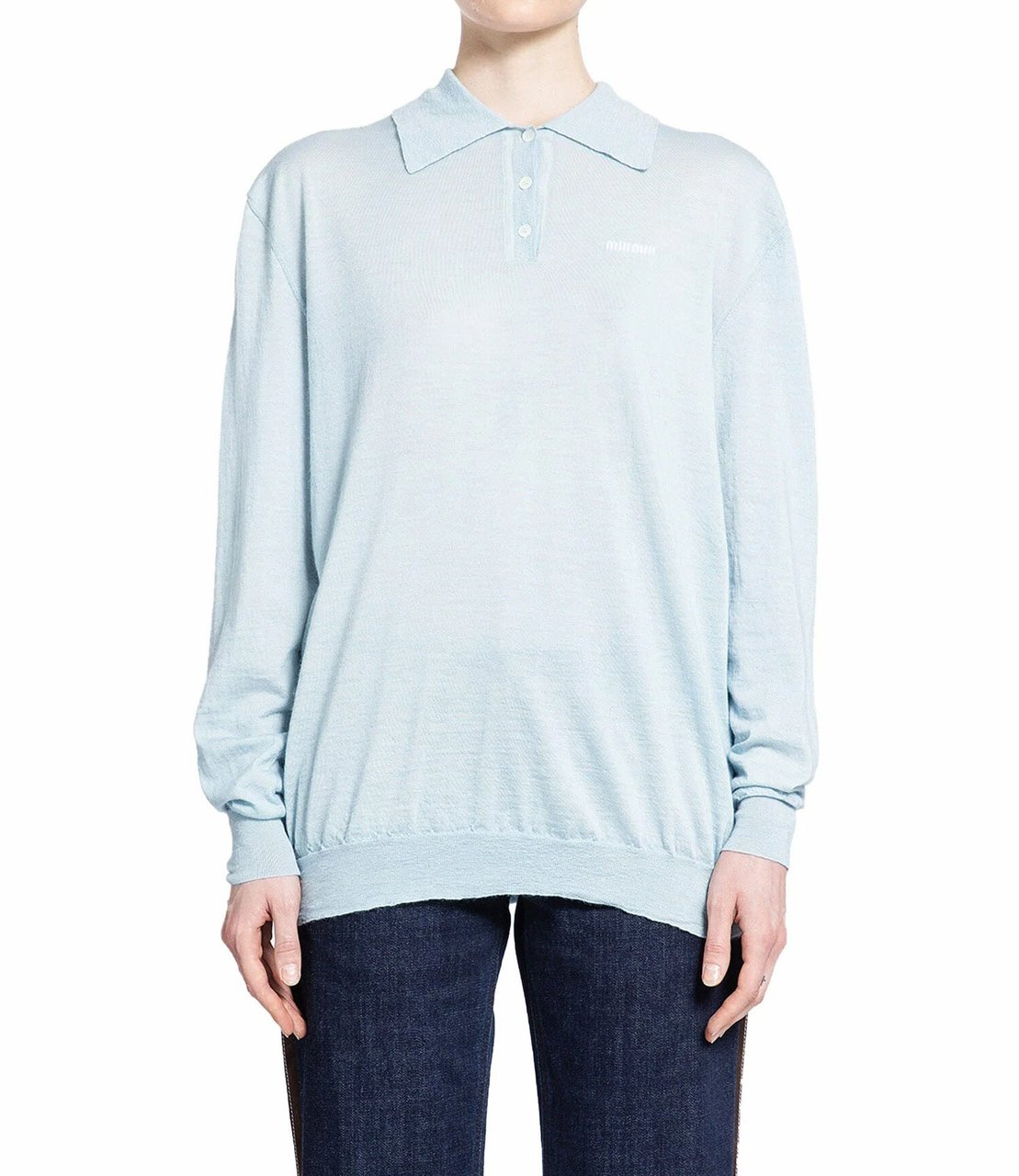Miu Miu Miu Miu Cashmere Polo Blauw