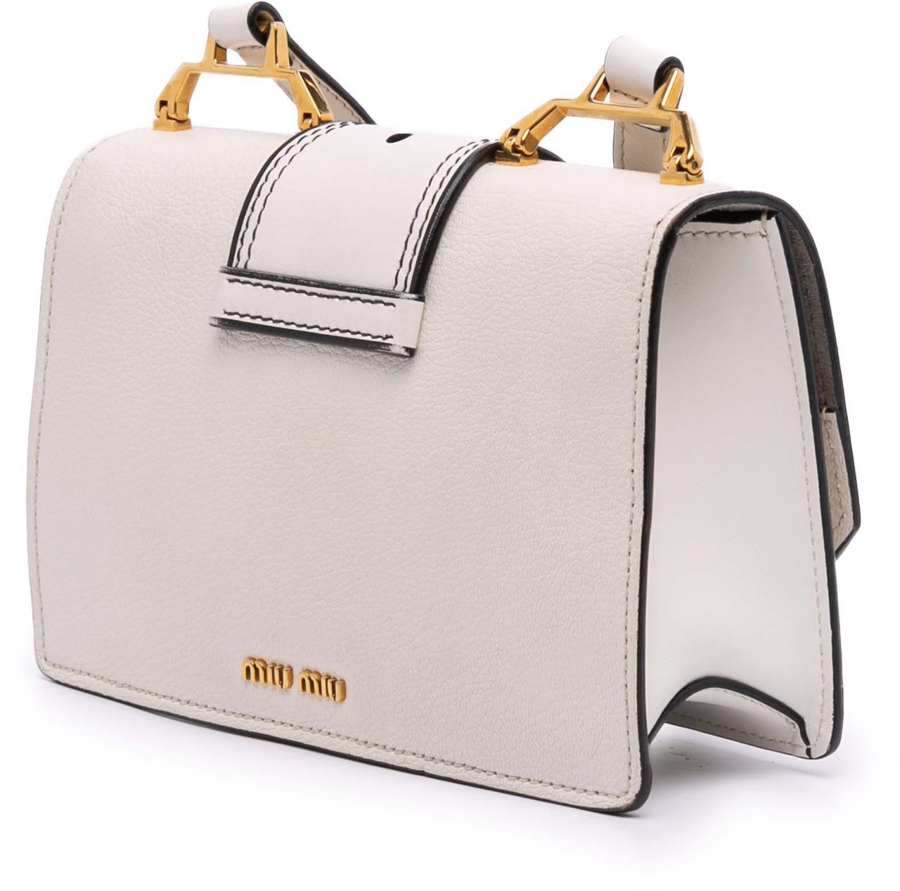 Miu Miu Goatskin Madras Soft Calf Crystal Embellished Crossbody Wit