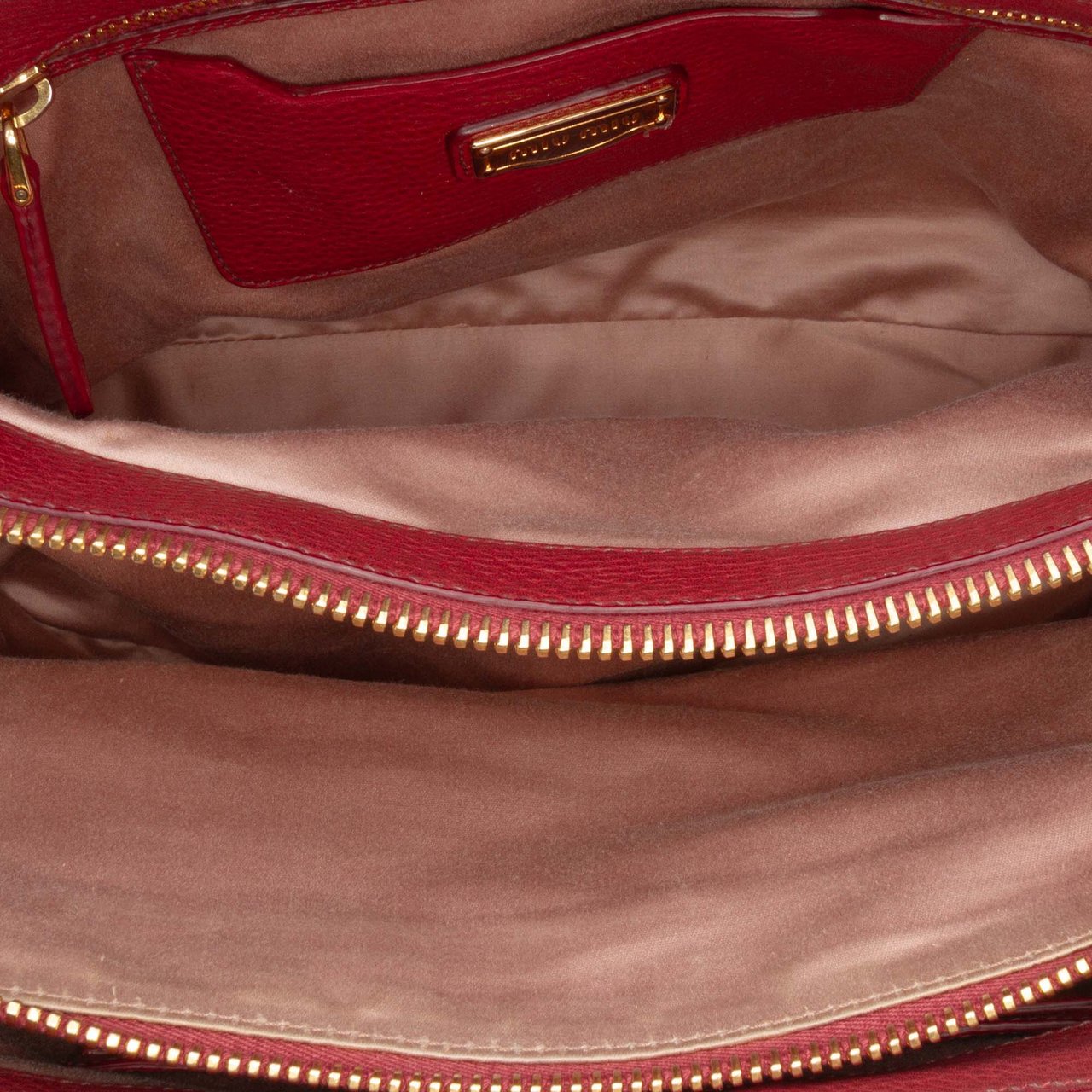 Miu Miu Goatskin Madras Satchel Rood