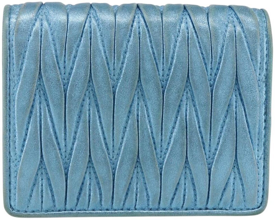 Miu Miu Miu Miu Matelasse Wallet Leather Zwart