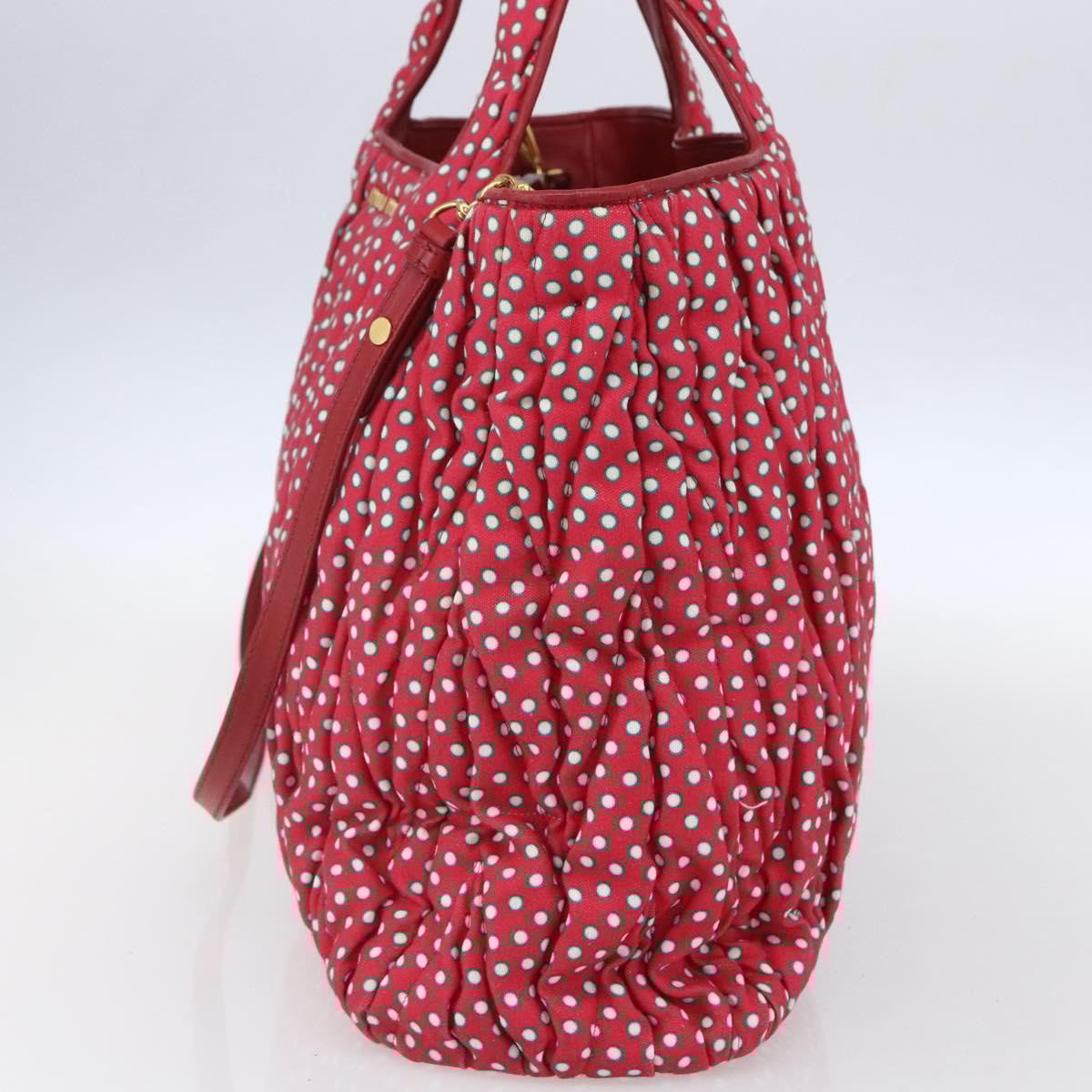 Miu Miu Miu Miu Shopper Tote Matelasse canvas Rood