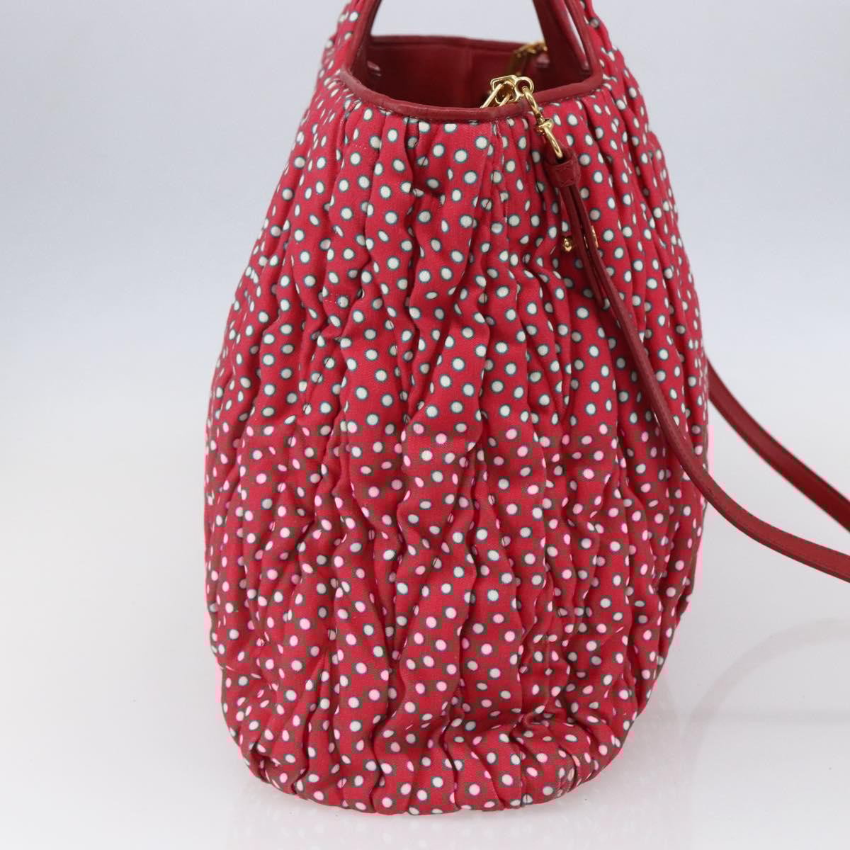 Miu Miu Miu Miu Shopper Tote Matelasse canvas Rood