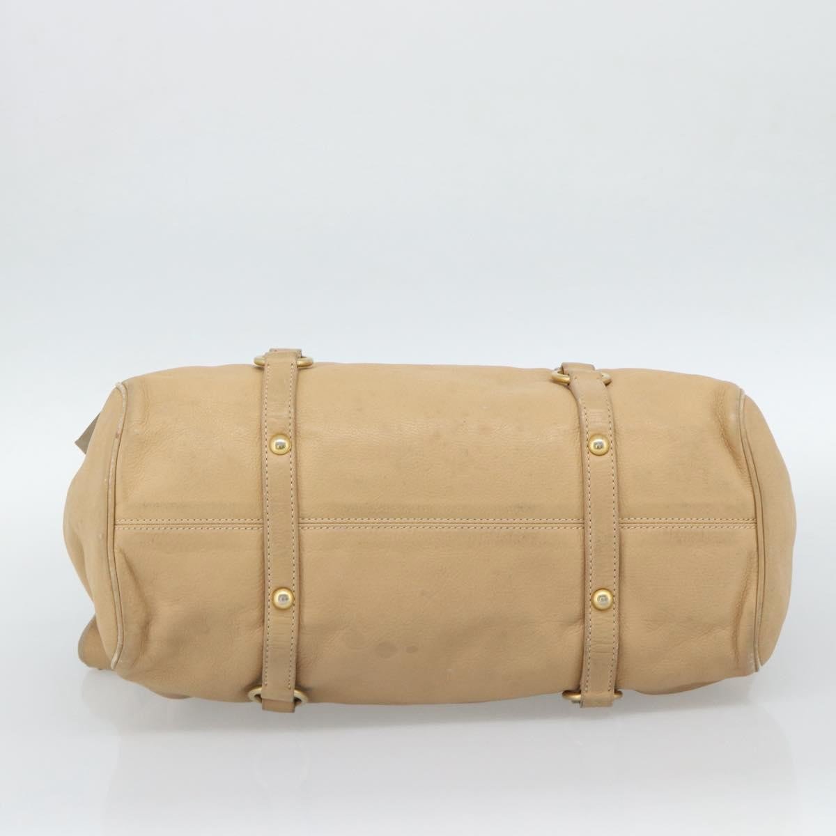 Miu Miu Convertible Satchel Leather Small Beige