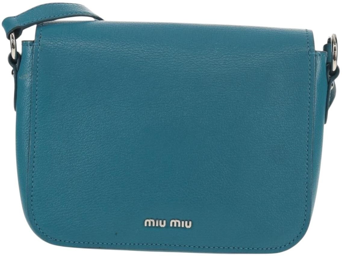 Miu Miu Miu Miu Flap Crossbody Bag Leather Small Blauw