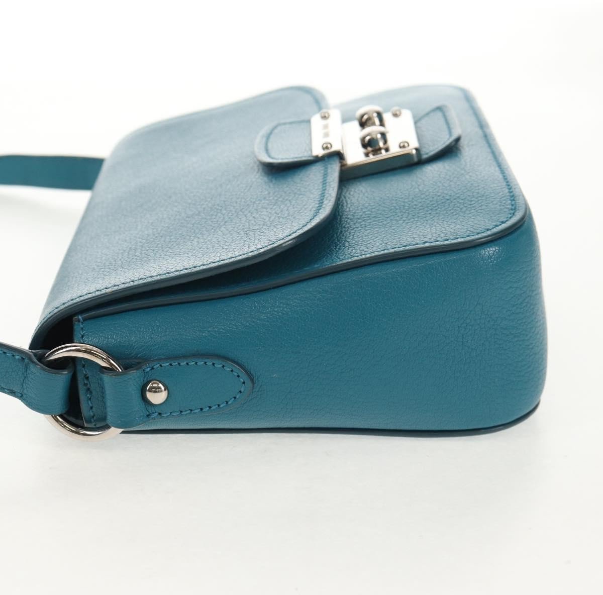 Miu Miu Miu Miu Flap Crossbody Bag Leather Small Blauw