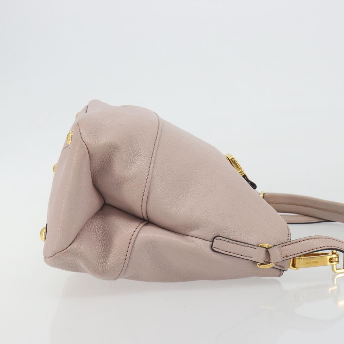 Miu Miu Madras Convertible Hobo Leather Small Roze