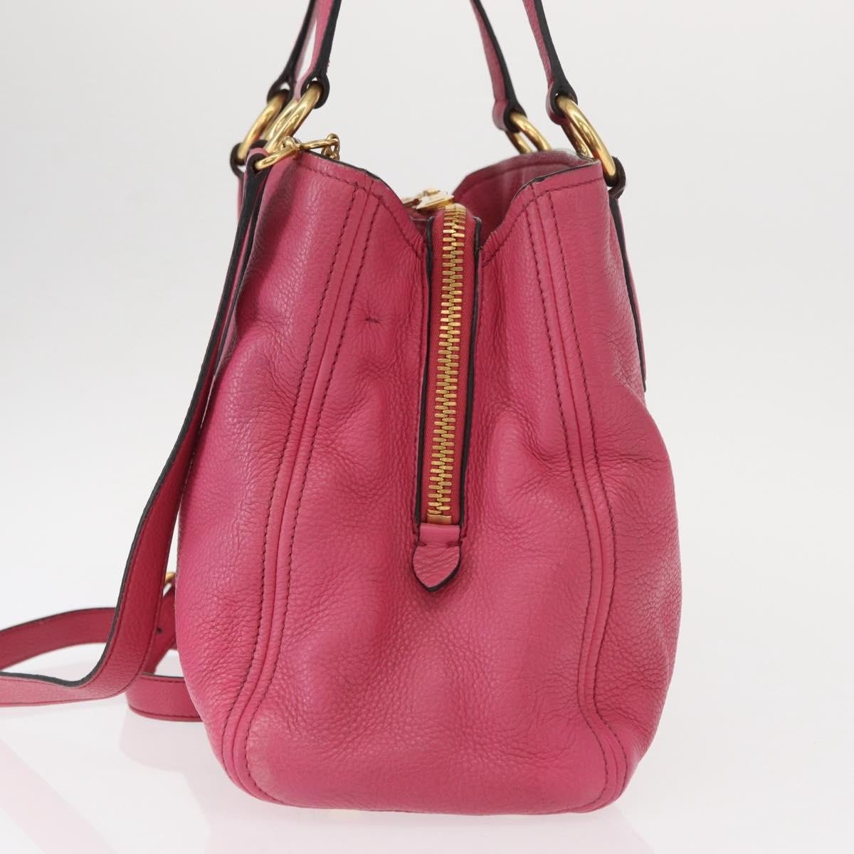Miu Miu Miu Miu Phenix Convertible Tote Leather Medium Roze