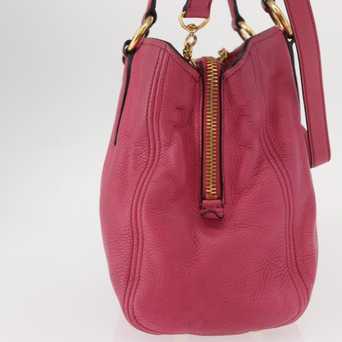 Miu Miu Miu Miu Phenix Convertible Tote Leather Medium Roze