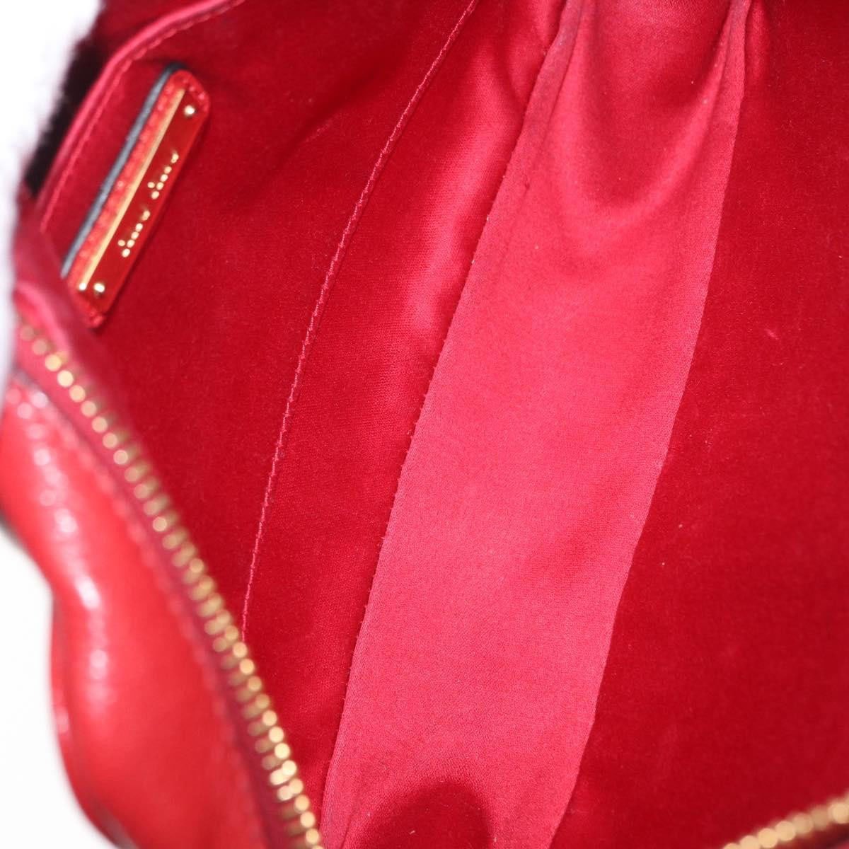 Miu Miu Miu Miu Madras Zip Pocket Crossbody Leather Rood