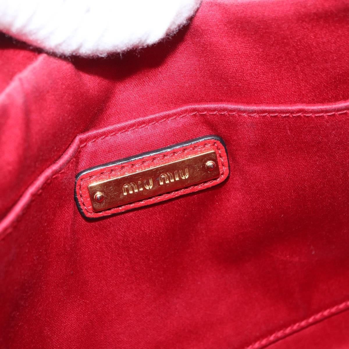 Miu Miu Miu Miu Madras Zip Pocket Crossbody Leather Rood