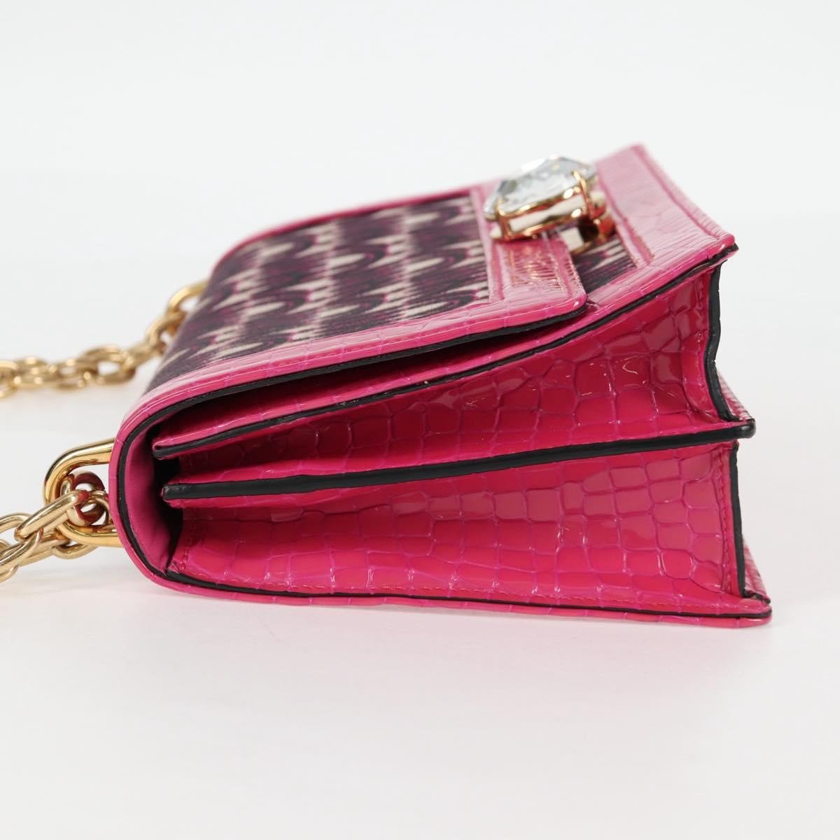 Miu Miu Miu Miu Chain Shoulder Bag Canvas Roze
