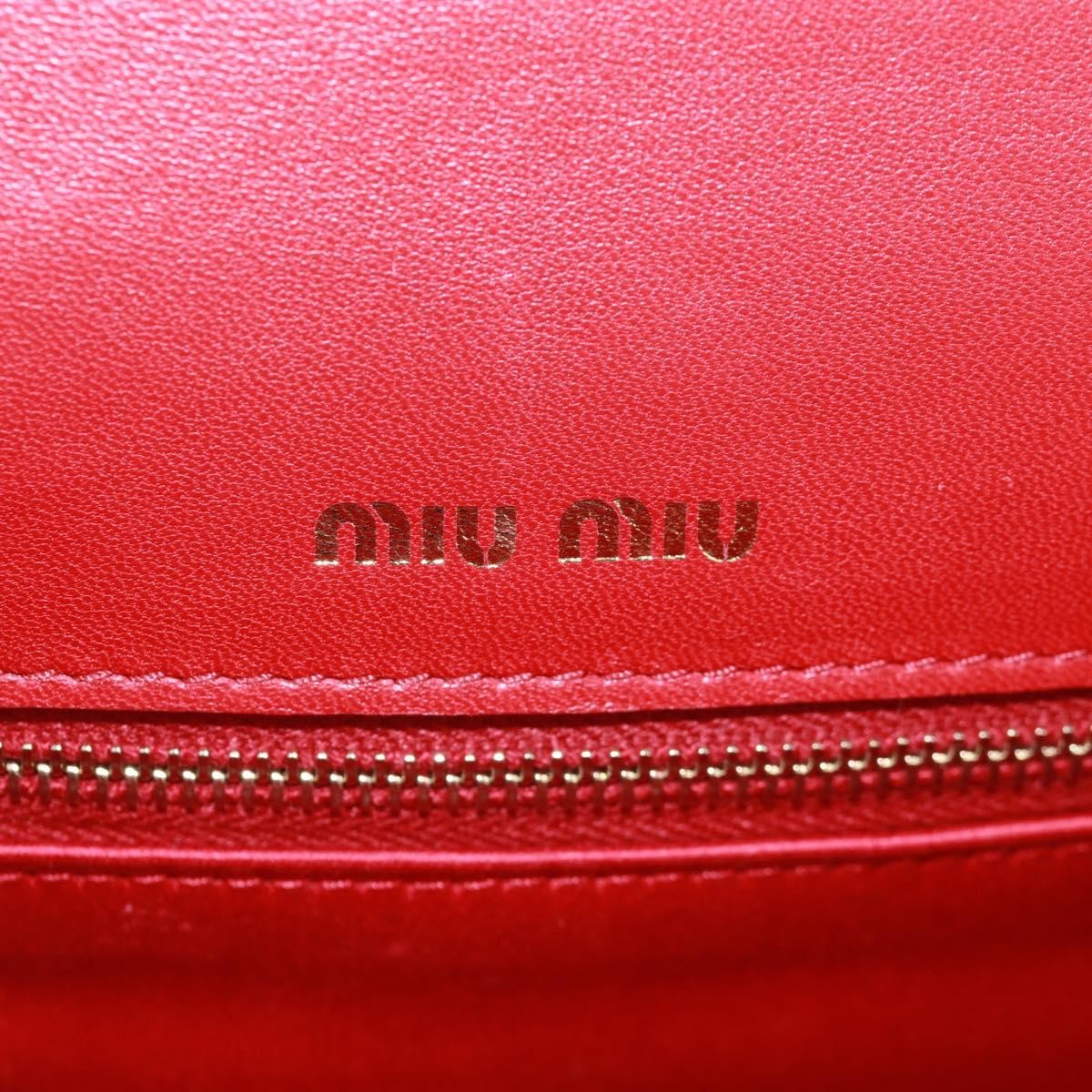 Miu Miu Miu Miu Flap Lock Shoulder Bag Matelasse Leather Small Rood
