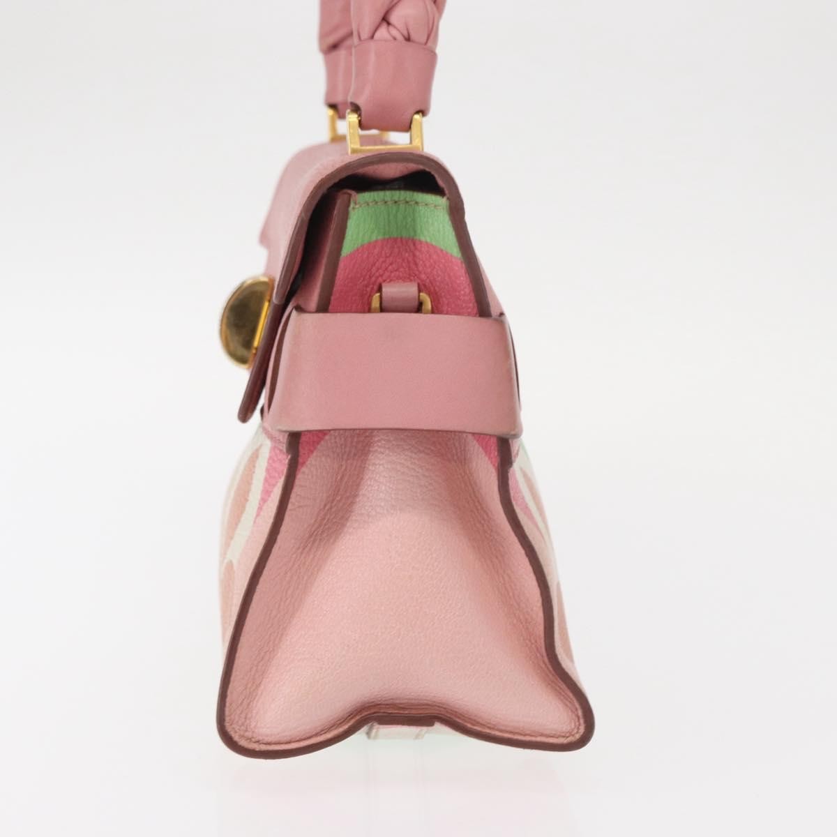 Miu Miu Miu Miu Click Convertible Satchel Leather Medium Roze